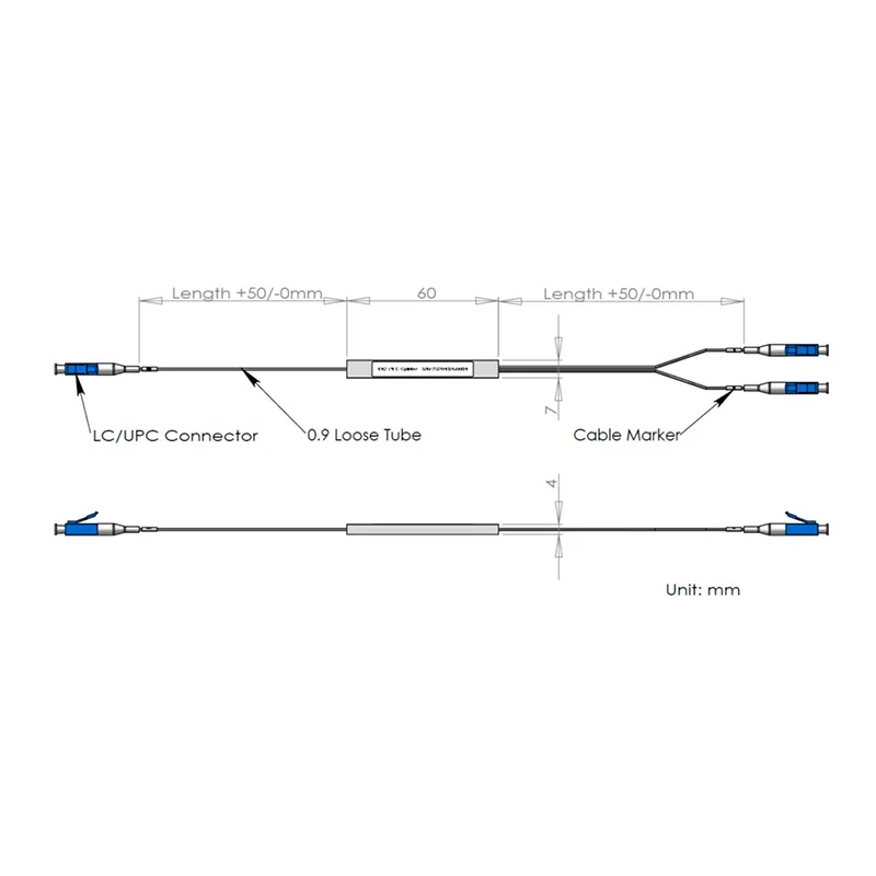 1*2 PLC Splitter со LC/UPC конектор